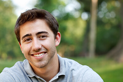 man participates in a individual therapy program