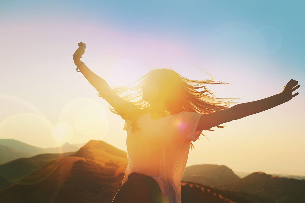 Woman experiencing the benefits of detox