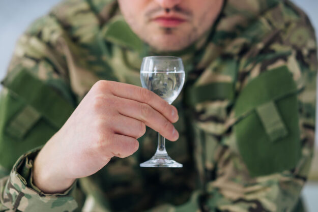 A vet thinking about substance abuse among veterans