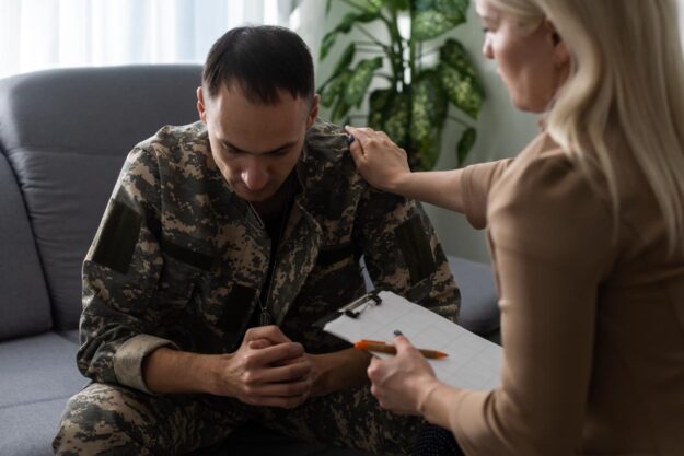 How To Navigate PTSD and Substance Abuse in Veterans A vet asking about PTSD and substance abuse in veterans
