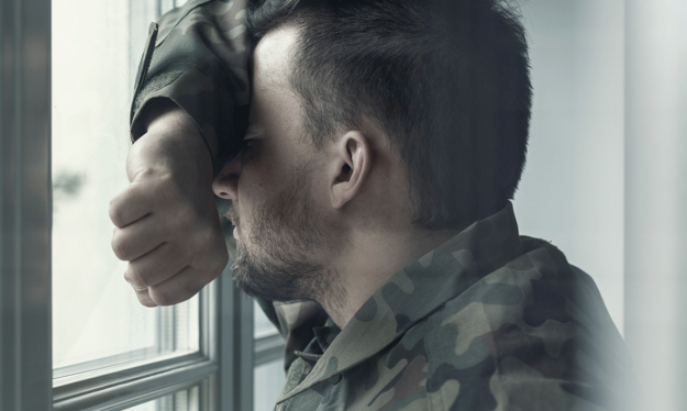 A veterans worried about depression in the military